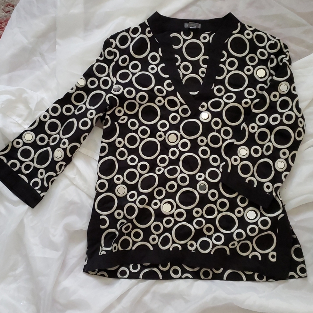 Ann Taylor black cotton shirt